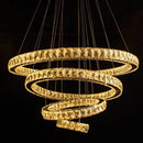 Lustre Anel Cristal LED 77W Pé Direito Duplo DCD00723 ST2106