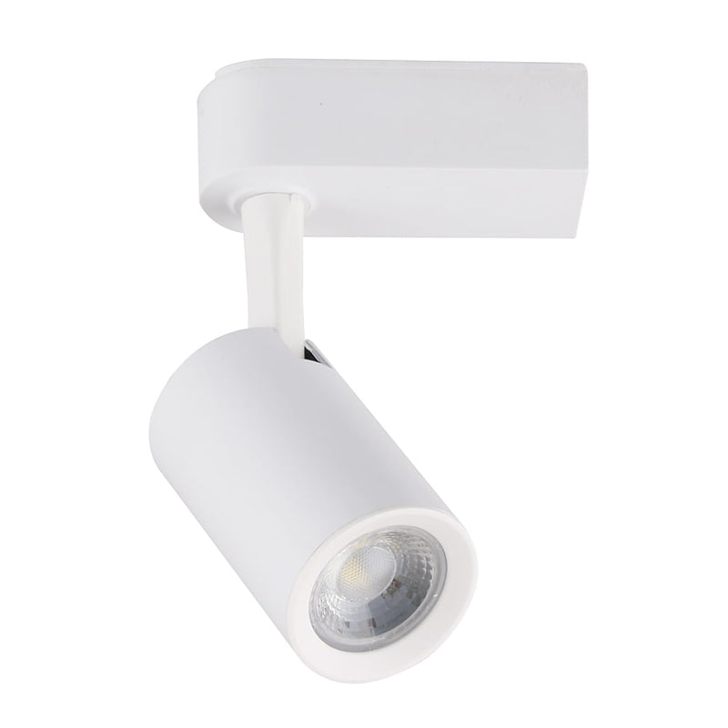 Spot Para Trilho Neo Branco (d)4.3cm (l)8.6cm (a)10.4cm  1x5w 2700k 350lm - DL143B5 - Bella Iluminação