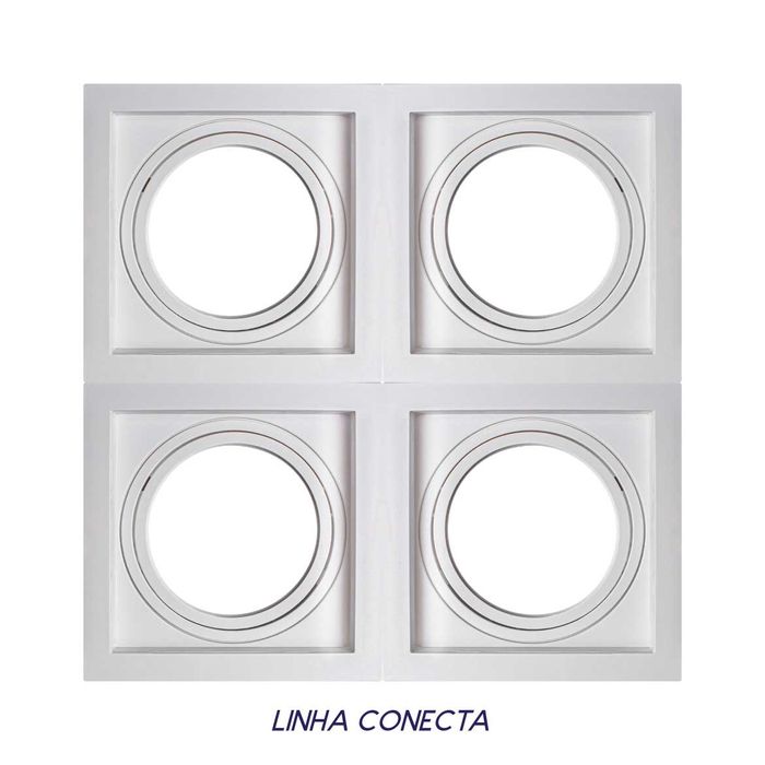 Spot Embutir Conecta ABS para AR111 Branco DL146AR111 Bella ST2364