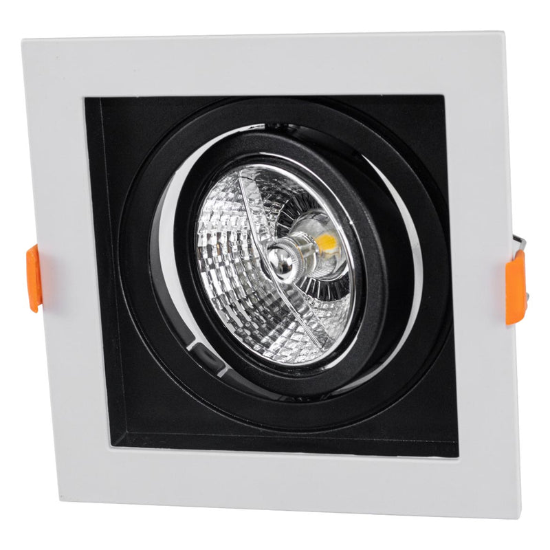 Spot Embutir Conecta ABS para AR70 Branco e Preto DL146AR70 Bella ST2341