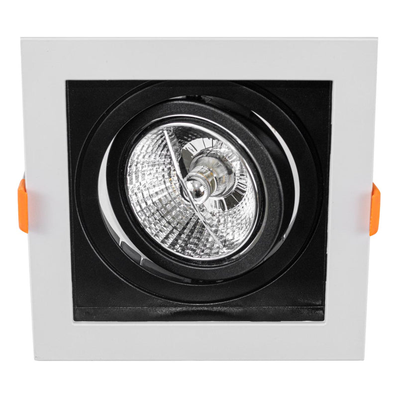 Spot Embutir Conecta ABS para AR70 Branco e Preto DL146AR70 Bella ST2341