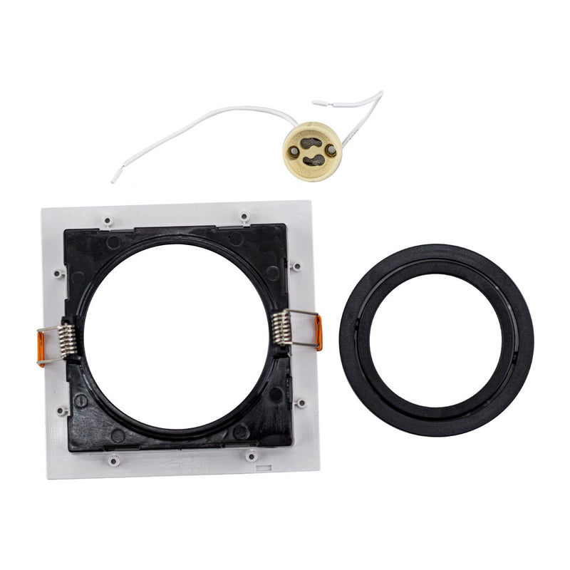 Spot Embutir Conecta ABS para AR70 Branco e Preto DL146AR70 Bella ST2341