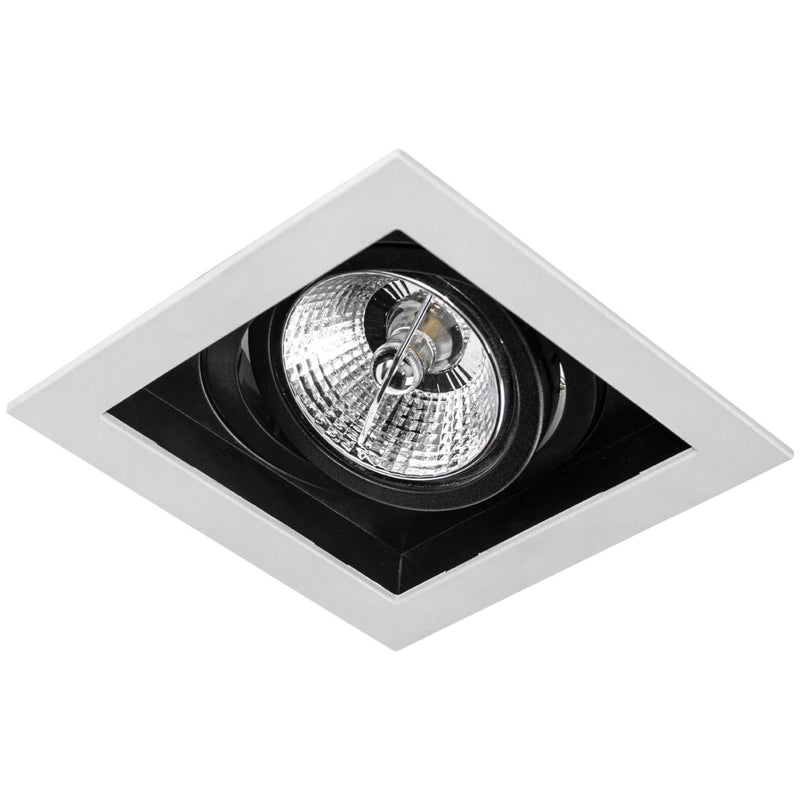 Spot Embutir Conecta ABS para AR70 Branco e Preto DL146AR70 Bella ST2341