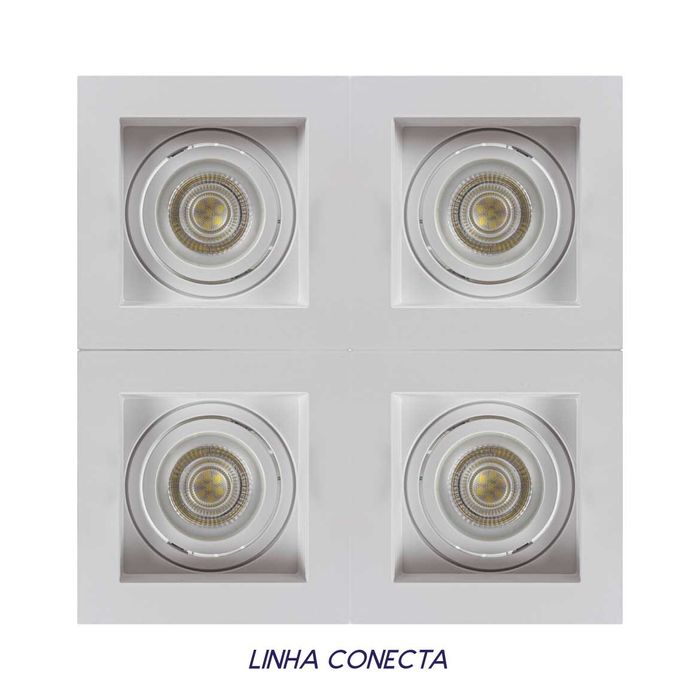 Spot Embutir Conecta ABS Branco para MR16 DL146DIC Bella ST2348