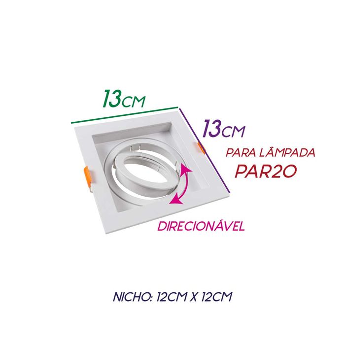 Spot Embutir Conecta ABS para PAR20 Branco DL146PAR20W Bella ST2342