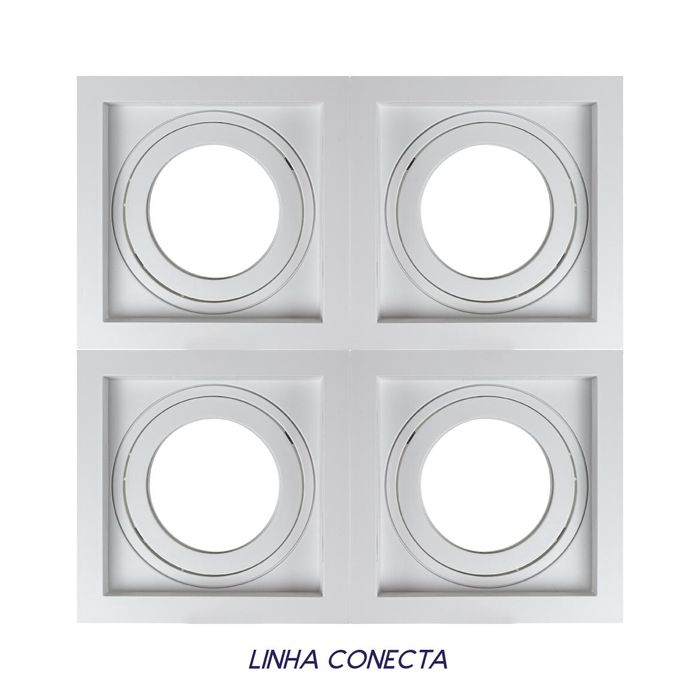 Spot Embutir Conecta ABS para E27 Branco DL146PAR30 Bella ST2340