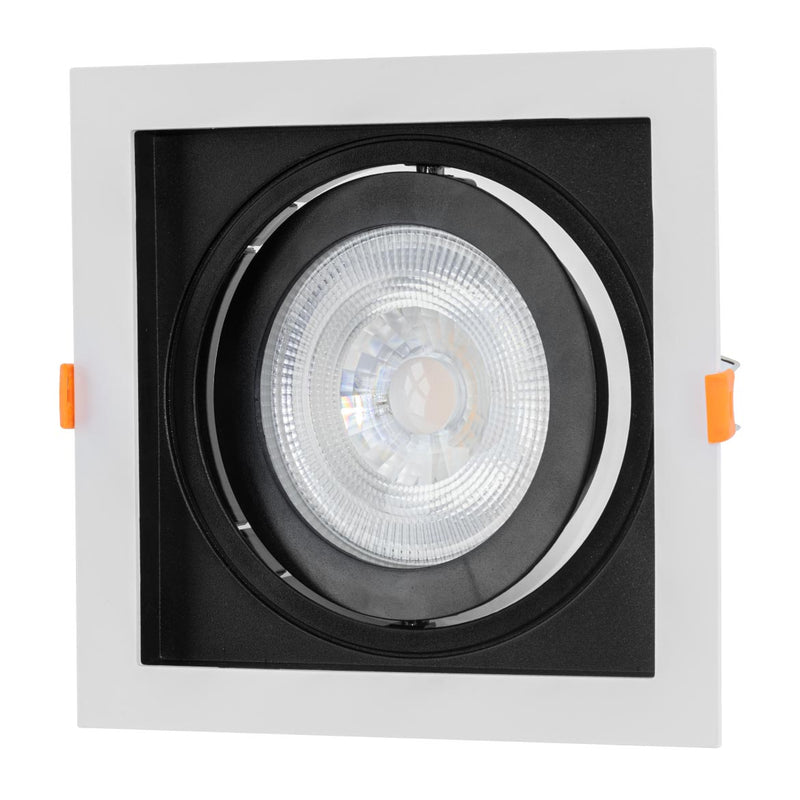 Spot Embutir Conecta ABS para E27 Branco e Preto DL146PAR30 Bella ST2340