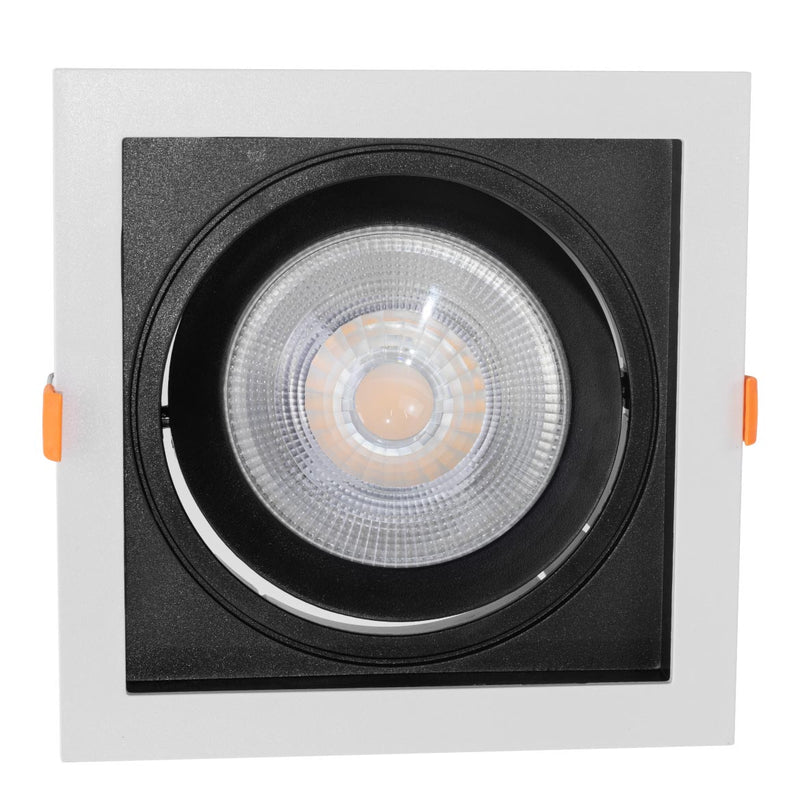 Spot Embutir Conecta ABS para E27 Branco e Preto DL146PAR30 Bella ST2340