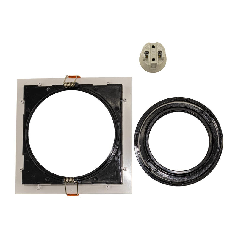 Spot Embutir Conecta ABS para E27 Branco e Preto DL146PAR30 Bella ST2340