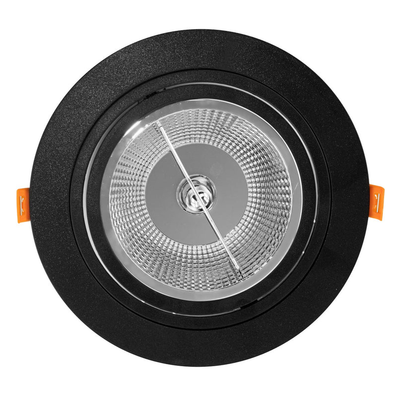 Spot Redondo Embutir Conecta ABS preto p/AR111 DL152AR111W Bella ST2752