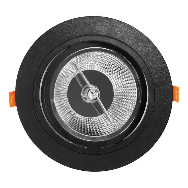 Spot Redondo Embutir Conecta ABS preto p/AR111 DL152AR111W Bella ST2752