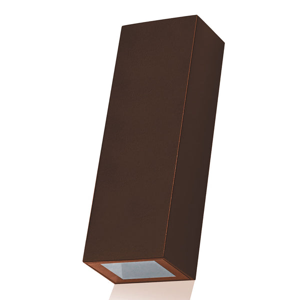 Arandela Quadra Marrom Corten (c)3.2cm (l)4.2cm (a)12cm  1x5w 3000k 250lm - DL157C - Bella Iluminação