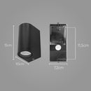 Arandela Dots Preto 2 Fachos para 2X MR16 GU10 DL159 Bella ST2724