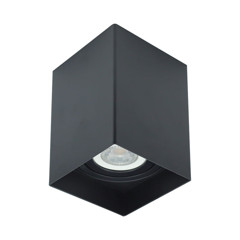 Spot De Sobrepor Quad Preto (C)11Cm (L)11Cm (A)15Cm  1Xe27 Par20 - DL164B - Bella Iluminação