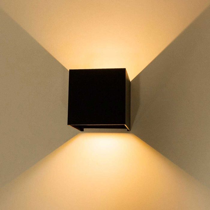 Arandela Hub Preta LED 6W 3000k Fachos Ajustáveis 35864 ST1635