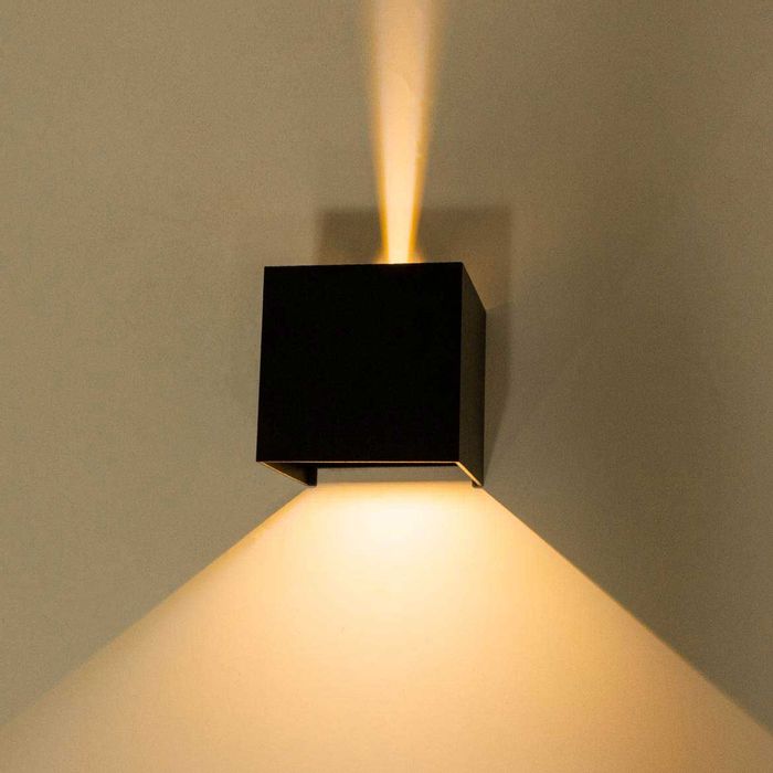 Arandela Hub Preta LED 6W 3000k Fachos Ajustáveis 35864 ST1635