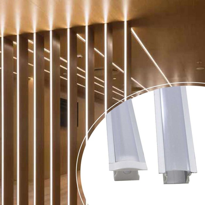 Perfil Alumínio Branco Embutir Moveis P/ Led 1000x16mm DS2243 St1292