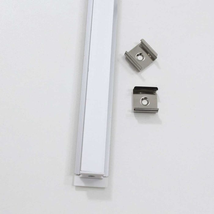 Perfil Alumínio Branco Embutir Moveis P/ Led 1000x16mm DS2243 St1292