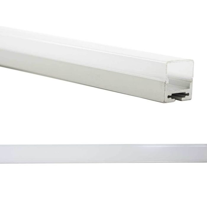 Perfil Sobrepor Alumínio Branco p/ Fita LED 1000x20mm DS2246 ST1098