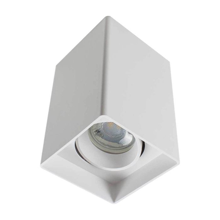 Spot Sobrepor Branco Quadrado P/ Lâmpada Dicroica Gu10 Mr16 DS2443 St2099