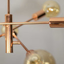 Lustre Pendente Moderno 3 Hastes Rose Gold para 6 E27 DS8198 Delis ST2530