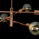Lustre Pendente Moderno 3 Hastes Rose Gold para 6 E27 DS8198 Delis ST2530