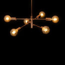 Lustre Pendente Moderno 3 Hastes Rose Gold para 6 E27 DS8198 Delis ST2530