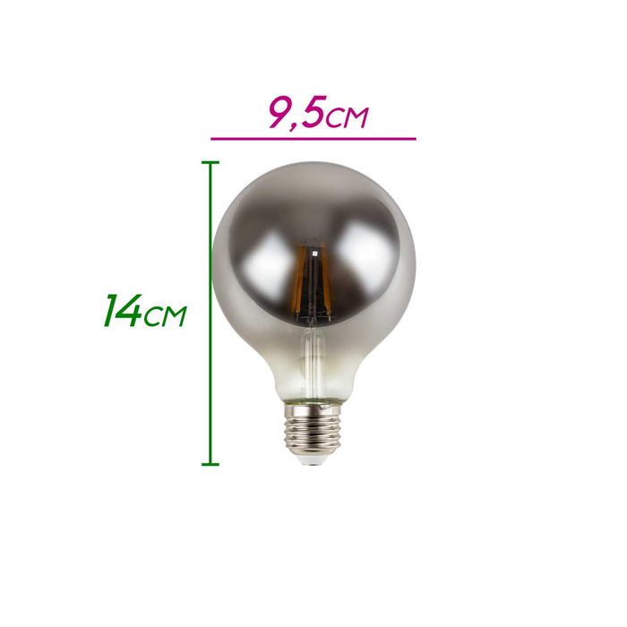 Lâmpada LED G95 Espelhada Vintage Fumê 4W DS9700 ST1904