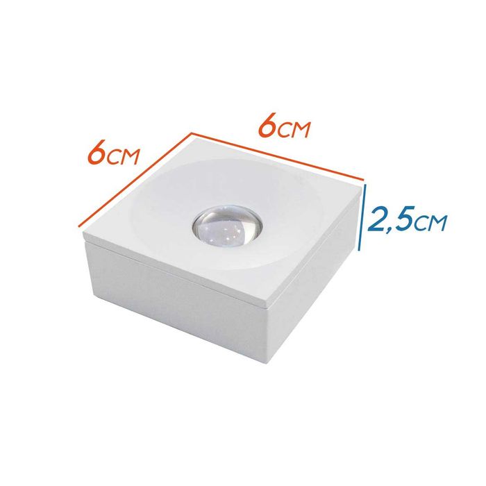 Spot Sobrepor LED 3W 127V P/ Teto Parede Pergolado DS9850 ST1553