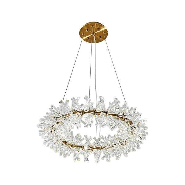 Pendente Flora Dourado e Transparente (d)60cm (a)18cm  18xg4 54w - DY001S - Bella Iluminação