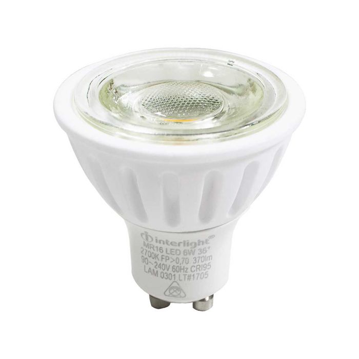 Lâmpada LED Dicróica Gu10 MR16 6W 2700k 381lm Bivolt IRC95 LAM.0301 ST807