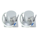 Kit C/2 Mini Embutido Prata 1W 3000k p/ Armários Nichos Prateleiras ECO 80471 Opus St1355