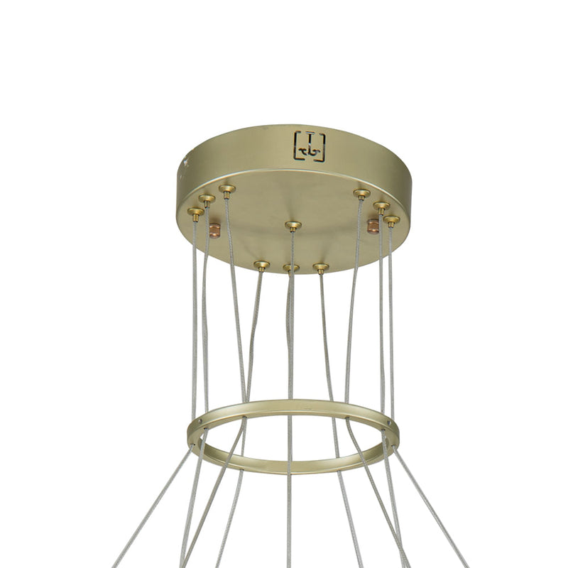 Pendente Ludique Dourado e Transparente e Branco (d)66cm (a)87cm  10x5w 3000k 2500lm - EG007 - Bella Iluminação