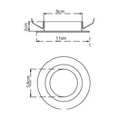 Spot Redondo Rente Embutir P/ AR70 EB-1031 ST1822