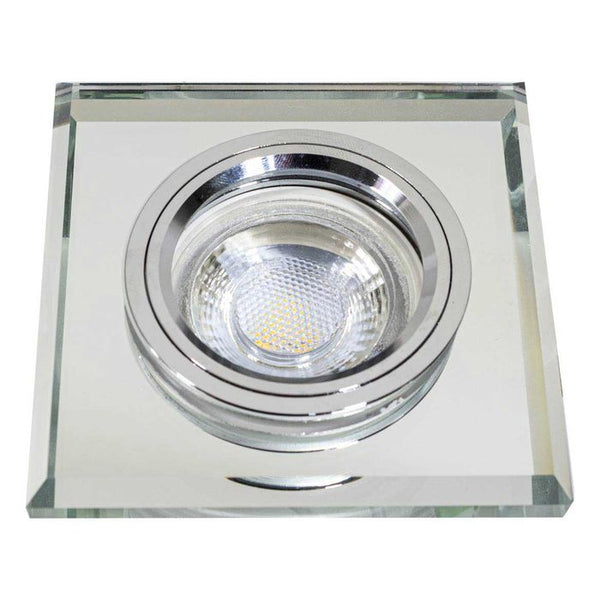 Spot Embutir Transparente Foco Fixo Espelhado Bisote P/ Dicroica RG005A-CH St1745