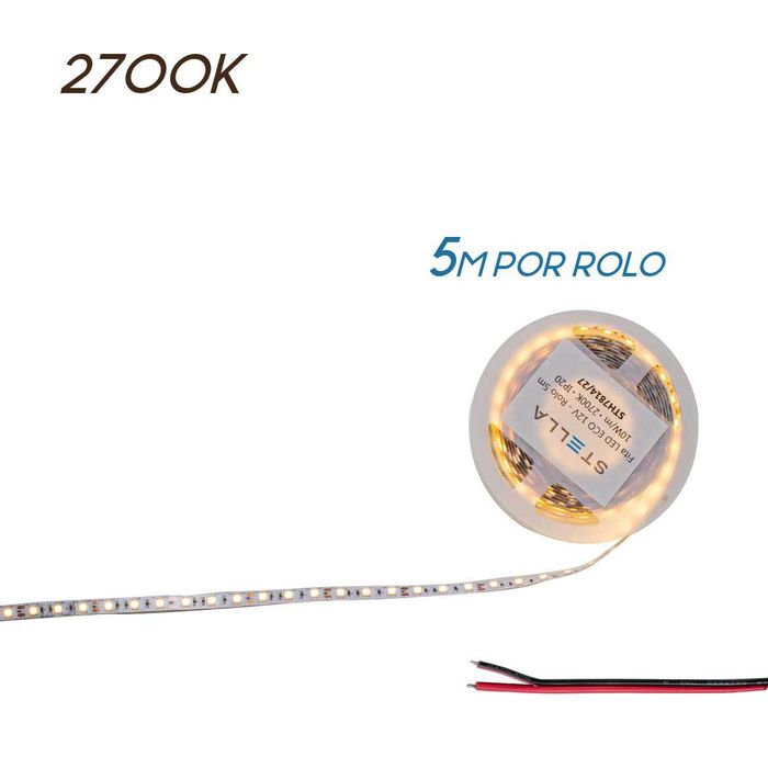 Fita LED SMD5050 Rolo 5m 60 LED/metro 10W/m 2700k Stella ST2067