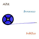 FITA LED 12V 4,8W/M Luz Azul 3528 300LEDS IP65 5M ST3528-Starlumen-