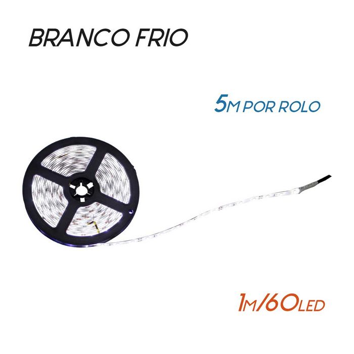 Fita LED 5m Luz Branco Frio ST3528