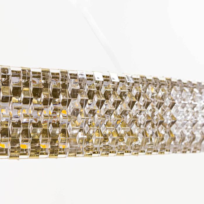 Lustre Pendente Oca Dourado 1 Arco 60cm 32W Bella Iluminação GD001 St1879