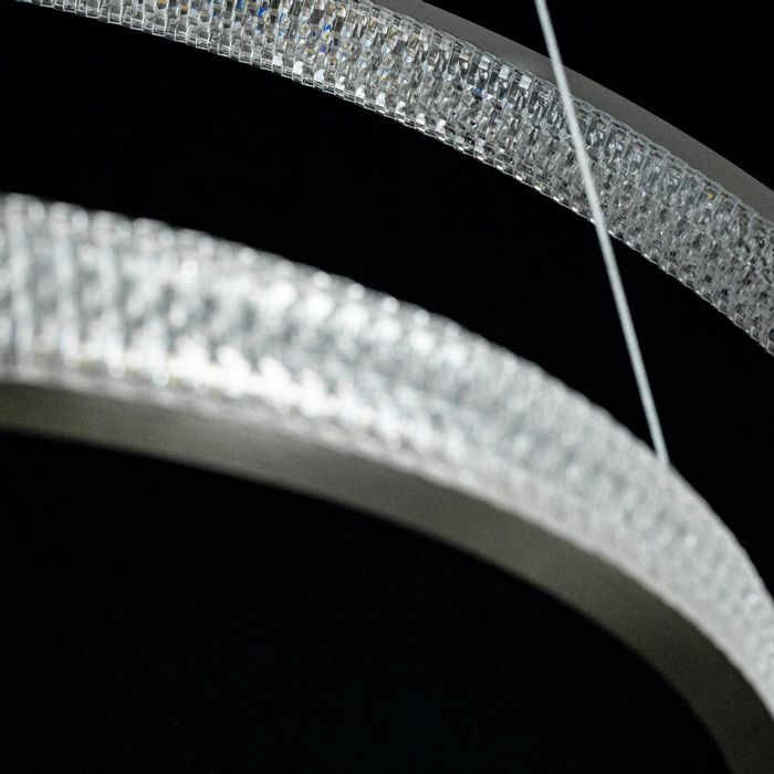 Lustre Pendente Oca Nickel 2 Arcos 54W Bella Iluminação GD002NK ST1877