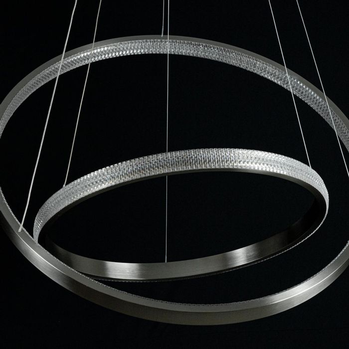 Lustre Pendente Oca Nickel 2 Arcos 54W Bella Iluminação GD002NK ST1877