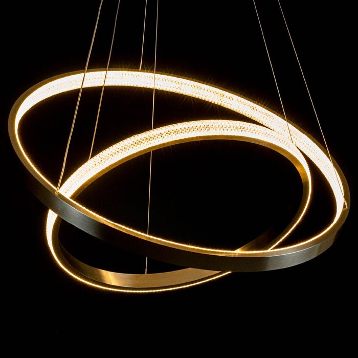 Lustre Pendente Oca Nickel 2 Arcos 54W Bella Iluminação GD002NK ST1877