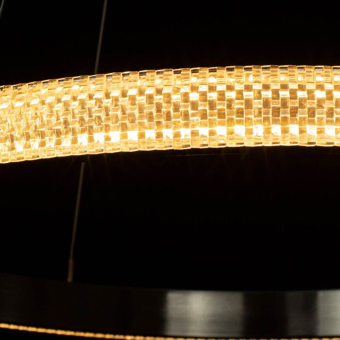 Lustre Pendente Oca Nickel 2 Arcos 54W Bella Iluminação GD002NK ST1877