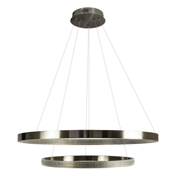 Lustre Pendente Oca Nickel 2 Arcos 54W Bella Iluminação GD002NK ST1877