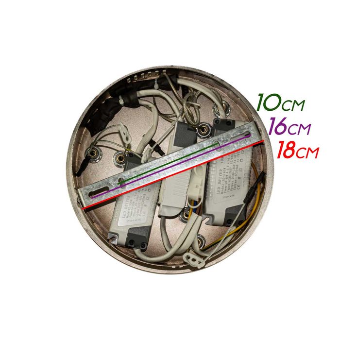 Lustre Pendente Bella Oca 2 Aneis 80 e 60cm 74W GD003NK ST1878