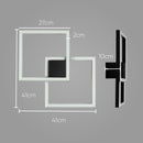 Arandela Plafon Tec Preto LED 45W 3000k GD010B Bella ST2479