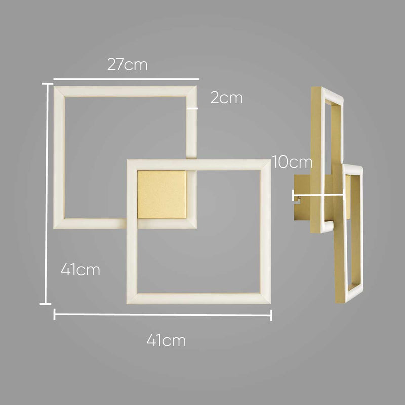 Arandela Plafon Tec Dourado LED 45W 3000k GD010G Bella ST2479