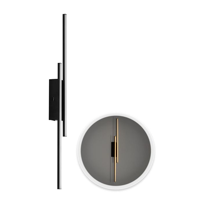 Arandela Plafon Tec Preto LED 20W 3000k GD013B Bella ST2492
