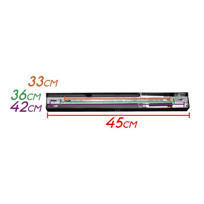 Pendente Tec Preto 30x60cm LED 32W 3000k GD016B Bella ST2465