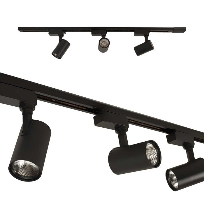 Spot LED 7W Articulável Preto para Trilho Eletrificado ST2426